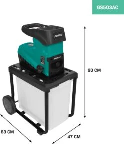 VONROC Stille Hakselaar/Shredder 2800W – Voor Takken Tot Ø45mm – Incl. 60L Opvangbak & Duwstok -Tuingereedschaps Winkel 1034x1200