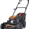 FUXTEC Grasmaaier Benzine - 51cm - 4-takt - 170cc - Zelfrijdend / Zelftrekkend /achterwielaandrijving - Mulchfunctie - Opvangbak 60L - FX-RM5170 -Tuingereedschaps Winkel 1045x1200