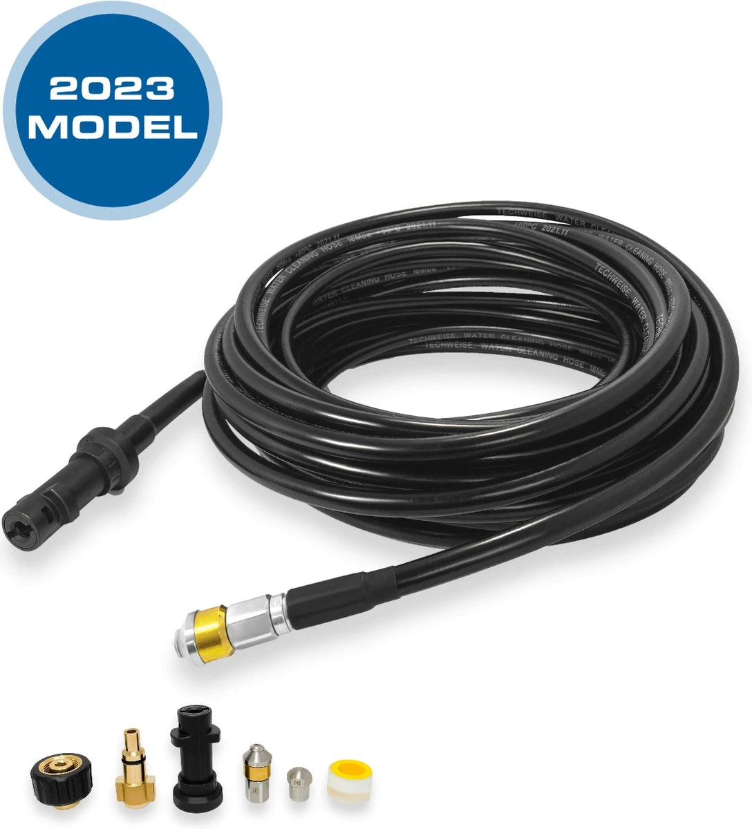 Techweise - Rioolslang Voor O.a. Kärcher - 15M - Met Roterende En Voorwaartse Kop 3 Techweise - Rioolslang Voor O.a. Kärcher - 15M - Met Roterende En Voorwaartse Kop