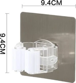 Bezem Houder - Zelfklevend - Zilverkleurig -Tuingereedschaps Winkel 1095x1200