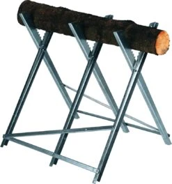 Einhell-kettingzaagstandaard (max. 150 Kg - Verzinkte Metalen Hoekprofielen - Extra Dwarsbalken - Tanden Voorkomen Verdraaiing Van Het Hout - 3 Werkhoogtes - Inklapbaar) -Tuingereedschaps Winkel 1121x1200 3