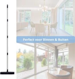 De Blaffende Kat 2 In 1 Rubberen Bezem – Bezem Binnen & Buiten – Vloerwisser Met Steel - Vloertrekker – Veger - Extra Lang 160cm -Tuingereedschaps Winkel 1149x1200