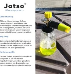 Jatso® Foam Cannon - Snow Foam - Foam Gun - Schuimlans - Foam Gun Auto - Foam Lance - Schuimsproeier - Snow Foam Cannon - Past Op Karcher K1 T/m K7 - Messing - Afneembaar Pistool -Tuingereedschaps Winkel 1151x1200 2