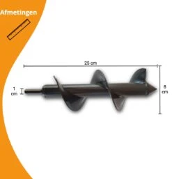 Grondboor Voor Boormachine - 8x25 Cm - Zwart -Tuingereedschaps Winkel 1154x1200 1