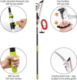 Iceberk Snoeischaar + Snoeizaag (1,45 - 3,70 M) - Telescopische Snoeischaar Voor Het Snoeien Van Bomen En Dichte Struiken Zonder Ladder -Tuingereedschaps Winkel 1157x1200 1