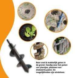 Grondboor Voor Boormachine - 8x25 Cm - Zwart -Tuingereedschaps Winkel 1157x1200