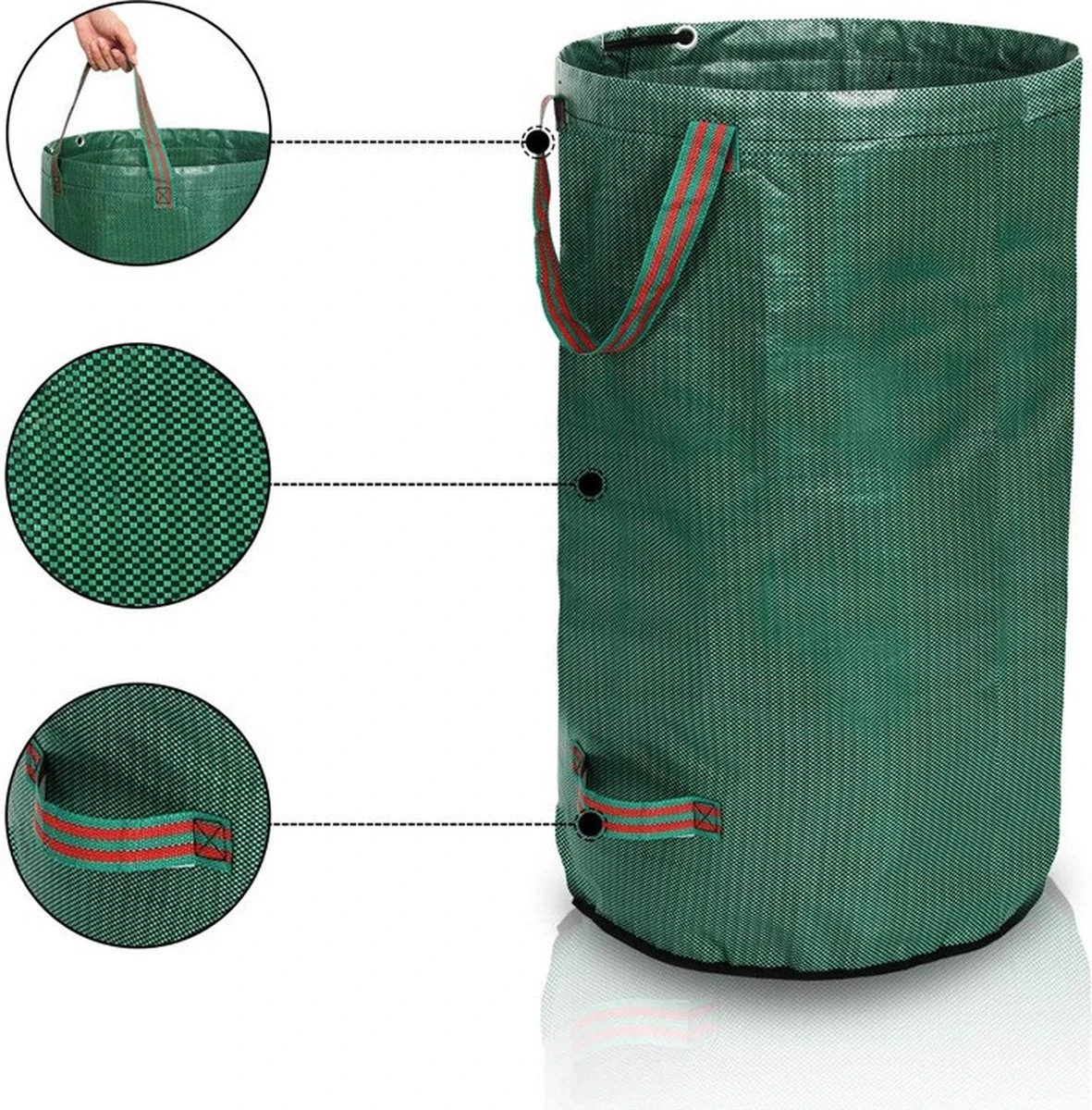 Tuin Afvalzakken - 2 Stuks - Opvouwbare Afvalzak - Tuin Afvalzak - Bladzakken - Waterstotend Tuinafvalzak - 270L 4 Tuin Afvalzakken - 2 Stuks - Opvouwbare Afvalzak - Tuin Afvalzak - Bladzakken - Waterstotend Tuinafvalzak - 270L - Afbeelding 2