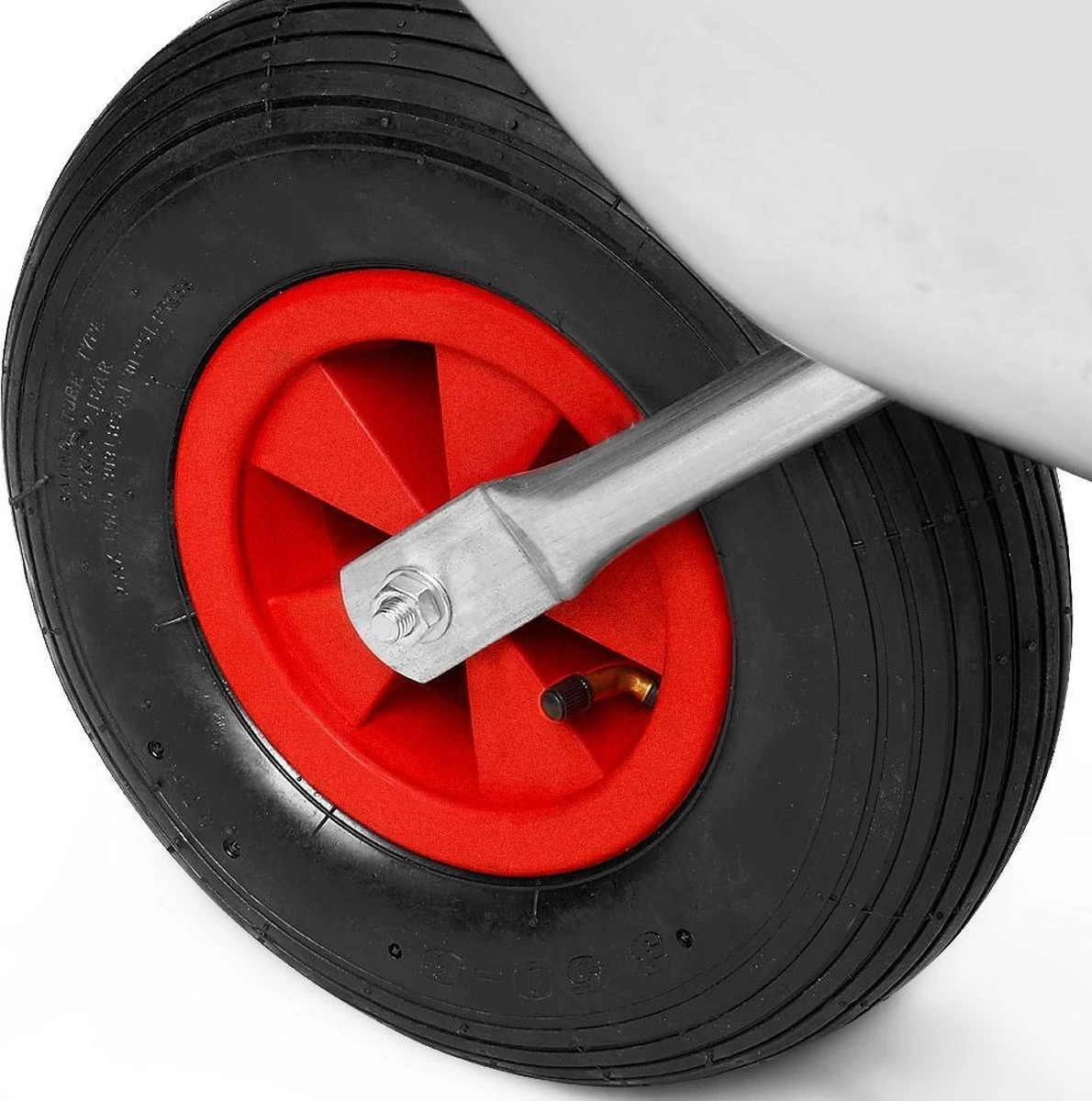 Gardebruk Kruiwagen 80 Liter – Belastbaarheid 100 Kg - Zilver 6 Gardebruk Kruiwagen 80 Liter – Belastbaarheid 100 Kg - Zilver - Afbeelding 4