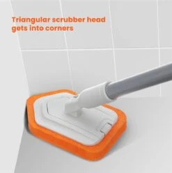 Merkloos Vloerschrobber - Bad Tegel Borstel Scrubber - Met 107cm Verstelbaar Lange - Voor Reiniging Badkamer Keuken Keramische Tegel - Oranje -Moederdag Cadeautje -Tuingereedschaps Winkel 1197x1200