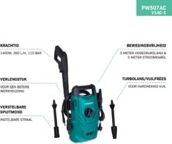VONROC Hogedrukreiniger V14C-1 - 1400W – 110 Bar – 390 L/h – Compact - Incl. 5m Slang, Spuitstukken En Accessoires 11 VONROC Hogedrukreiniger V14C-1 - 1400W – 110 Bar – 390 L/h – Compact - Incl. 5m Slang, Spuitstukken En Accessoires -Tuingereedschaps Winkel 1200x1008 1