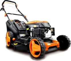 FUXTEC Grasmaaier Benzine - 46cm - Zelfrijdend / Zelftrekkend / Achterwielaandrijving - Mulchfunctie - Opvangbak 50L - FX-RM4646 -Tuingereedschaps Winkel 1200x1022 1