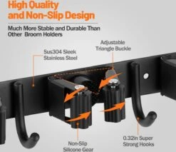 BOTC Bezemhouder - 5 Houders 6 Haken - Gereedschapshouder - Zeflklevend - Bezem Ophangsysteem - Ophanghaken - Tuingereedschap 13 BOTC Bezemhouder - 5 Houders 6 Haken - Gereedschapshouder - Zeflklevend - Bezem Ophangsysteem - Ophanghaken - Tuingereedschap -Tuingereedschaps Winkel 1200x1034