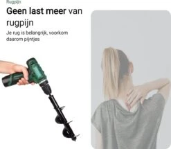 MaatWorkz - Grondboor - 25 CM - Boormachine - Bollenplanter - Moestuin - Palenboor - Boor - Tuin 14 MaatWorkz - Grondboor - 25 CM - Boormachine - Bollenplanter - Moestuin - Palenboor - Boor - Tuin -Tuingereedschaps Winkel 1200x1045