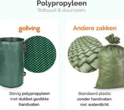 Goliving Tuinafvalzak - Set Van 2- Tuinafvalzakken Opvouwbaar - Tuinzak - Tuinafvalemmer - 2x 280 Liter - Groen -Tuingereedschaps Winkel 1200x1068 2