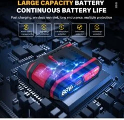 Violeworks® Accu Kettingzaag - Snoeizaag - Mini Kettingzaag - Handkettingzaag - Ook Voor Makita - Elektrische Kettingzaag - Elektrische Snoeischaar - Op Batterij - 2900 MAh - 1080W - 88V -Tuingereedschaps Winkel 1200x1156 7