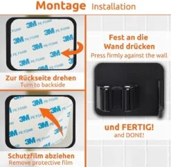 BOTC Bezemhouder - 4 Stuks - RVS - Bezem Ophangsysteem - Bezem Houder - Tuingereedschap - Zwart 14 BOTC Bezemhouder - 4 Stuks - RVS - Bezem Ophangsysteem - Bezem Houder - Tuingereedschap - Zwart -Tuingereedschaps Winkel 1200x1170