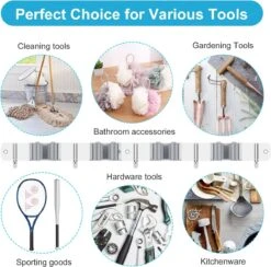 BOTC Bezemhouder - 5 Houders 6 Haken Bezem Ophangsysteem - Zeflklevend - Opbergsysteem - Ophanghaken - Tuingereedschap - Gereedschap Opbergen -Tuingereedschaps Winkel 1200x1186 1