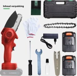 Mardin Mini Kettingzaag - Snoeizaag - Kettingzaag - Kettingzaag Electrisch Met 2 Accu - Inclusief Koffer - 1 Extra Accu - Rood -Tuingereedschaps Winkel 1200x1193 7