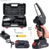 Zenway - Mini Kettingzaag - Snoeizaag - Kettingzaag - Kettingzaag Elektrisch Met 1 Accu- Inclusief Koffer - 1 Extra Accu - Zwart -Tuingereedschaps Winkel 1200x1193 8
