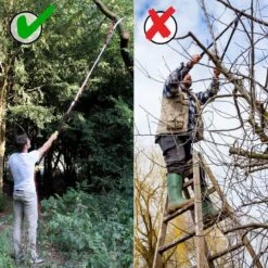 Iceberk Snoeischaar + Snoeizaag (1,45 - 3,70 M) - Telescopische Snoeischaar Voor Het Snoeien Van Bomen En Dichte Struiken Zonder Ladder -Tuingereedschaps Winkel 1200x1200 145