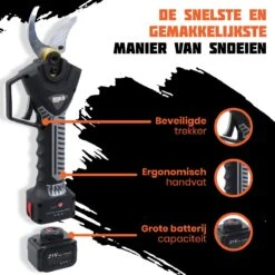 Reichlër® Elektrische Snoeischaar - 40 Mm Snijdiameter - 2x Accu - Anti-cut Functie - Heggenschaar - Takkenschaar - Zwart 11 Reichlër® Elektrische Snoeischaar - 40 Mm Snijdiameter - 2x Accu - Anti-cut Functie - Heggenschaar - Takkenschaar - Zwart -Tuingereedschaps Winkel 1200x1200 150