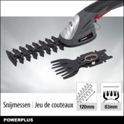 Powerplus POWEG4500 Gras-/Heggenschaar Accu - 7.2V - Snoeien En Knippen - Zwaardlengte 83/120mm - Mesafstand 8mm - Incl. 1,5Ah Accu En Lader - Haagschaar Voor Tuinonderhoud -Tuingereedschaps Winkel 1200x1200 157