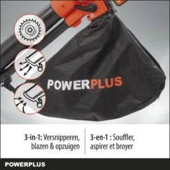 Powerplus Dual Power POWDPG75270 Bladblazer - Bladzuiger En -versnipperaar - Brushless - Blazen - Zuigen - Versnipperen - Excl. Accu En Lader - Incl. Opvangzak 45L -Tuingereedschaps Winkel 1200x1200 266