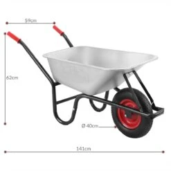 Gardebruk Kruiwagen 100L - Luchtband - 250kg Draagkracht Zilver -Tuingereedschaps Winkel 1200x1200 274