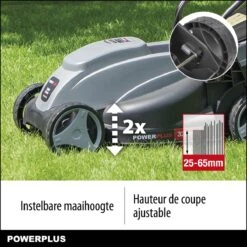 Powerplus POWEG63703 Elektrische Grasmaaier - Grasmachine Voor Kleine Tuin - 1000 W - 32cm Maaibreedte - 30L Opvangbak - Verstelbare Maaihoogte -Tuingereedschaps Winkel 1200x1200 454