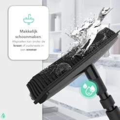 CLEANLY® Rubberen Bezem Met Vloerwisser - Kappersbezem - Zachte Bezem Binnen & Buiten - Vloertrekker Met Steel - 68-150 Cm -Tuingereedschaps Winkel 1200x1200 46