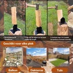 Miseru Houtklover – Geen Bijl Nodig – No Axe - Houtsplijter – Houtkliever – HANDMADE In Holland - Houtklover Voor Aanmaakhout – Metaal -Tuingereedschaps Winkel 1200x1200 537