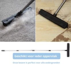 2 In 1 Rubberen Bezem – Bezem Binnen & Buiten – Vloerwisser Met Steel - Met Huisdierhaar Verwijderaar - Vloertrekker – Veger - Extra Lang 160cm -Tuingereedschaps Winkel 1200x1200 54