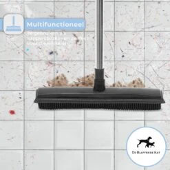 2 In 1 Rubberen Bezem – Bezem Binnen & Buiten – Vloerwisser Met Steel - Met Huisdierhaar Verwijderaar - Vloertrekker – Veger - Extra Lang 160cm -Tuingereedschaps Winkel 1200x1200 55
