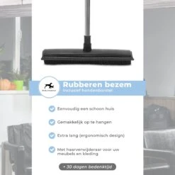 2 In 1 Rubberen Bezem – Bezem Binnen & Buiten – Vloerwisser Met Steel - Met Huisdierhaar Verwijderaar - Vloertrekker – Veger - Extra Lang 160cm -Tuingereedschaps Winkel 1200x1200 57