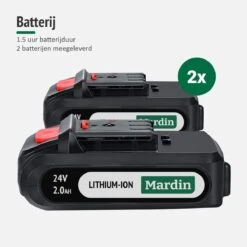 Mardin Mini Kettingzaag - Snoeizaag - Kettingzaag - Kettingzaag Electrisch Met 2 Accu - Inclusief Koffer - 1 Extra Accu - Zwart -Tuingereedschaps Winkel 1200x1200 634