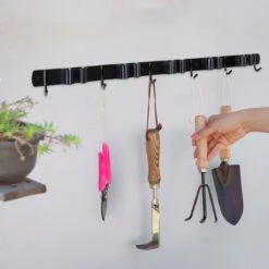 Bezem Ophangsysteem – Bezemhouder – Tuingereedschap – RVS – 5 Houders – 6 Haken - BAULK® -Tuingereedschaps Winkel 1200x1200 67