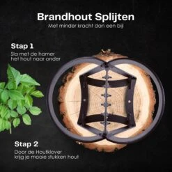 Flowkey® Houtklover - Houtsplijter Bijl - Houtkliever Kloofwig Gietijzer - Voor Hout & Aanmaakhout - Inclusief Gratis Hamer -Tuingereedschaps Winkel 1200x1200 678