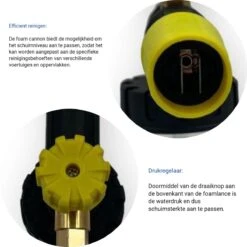 Jatso® Foam Cannon - Snow Foam - Foam Gun - Schuimlans - Foam Gun Auto - Foam Lance - Schuimsproeier - Snow Foam Cannon - Past Op Karcher K1 T/m K7 - Messing - Afneembaar Pistool -Tuingereedschaps Winkel 1200x1200 720