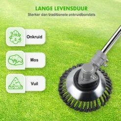 Merkloos SlimShop Onkruidborstel - Bosmaaier Grastrimmer - Onkruid - Onkruidkrabber - Voegenborstel - Onkruidverwijderaar - Max 10.000 Toerental P/m - 20CM -Tuingereedschaps Winkel 1200x1200 786