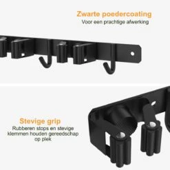 Volcan Bezemhouder - Bezem Ophangsysteem Tuingereedschap - Gereedschapshouder - Zelfklevend - 3M Tape - 3 Houders 4 Haken - RVS Zwart 11 Volcan Bezemhouder - Bezem Ophangsysteem Tuingereedschap - Gereedschapshouder - Zelfklevend - 3M Tape - 3 Houders 4 Haken - RVS Zwart -Tuingereedschaps Winkel 1200x1200 80