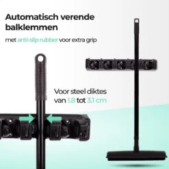 CLEANLY® Bezemhouder - Ophangsysteem Voor Tuingereedschap - Bezem Ophangsysteem - Gereedschapshouder Met Ophanghaken - ABS -Tuingereedschaps Winkel 1200x1200 87