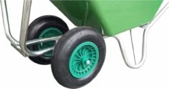 Kruiwagen Met Dubbel Luchtwiel Stal Eco Groen 160 Liter -Tuingereedschaps Winkel 1200x634 1