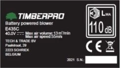 TIMBERPRO - Bladblazer Elektrisch 40V, ZEER Krachtig (incl. 4A Batterij En Incl. Lader) -Tuingereedschaps Winkel 1200x676 2