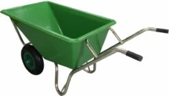Kruiwagen Met Dubbel Luchtwiel Stal Eco Groen 160 Liter -Tuingereedschaps Winkel 1200x681 1