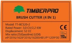 TIMBERPRO - Bosmaaier 2-in-1 - Benzine - Draad En Mes - 52 Cm³ - 3,0 PK. -Tuingereedschaps Winkel 1200x721 5