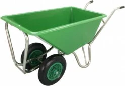 Kruiwagen Met Dubbel Luchtwiel Stal Eco Groen 160 Liter -Tuingereedschaps Winkel 1200x833