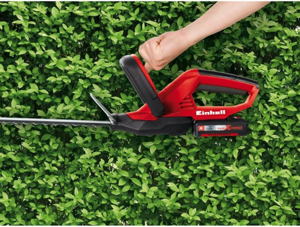 Einhell Accu Heggenschaar GE-CH 1846 Li-Solo Power X-Change (Li-Ion - 18 V - 46 Cm Zaaglengte - 15 Mm Tandafstand - Ergonomische Handgreep - Zonder Accu En Lader) 9 Einhell Accu Heggenschaar GE-CH 1846 Li-Solo Power X-Change (Li-Ion - 18 V - 46 Cm Zaaglengte - 15 Mm Tandafstand - Ergonomische Handgreep - Zonder Accu En Lader) - Afbeelding 7