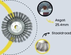 Merkloos Onkruidborstel Voor Bosmaaier | 200mm 20 Cm Staalborstel Nieuw | Universele Onkruidborstel 200 Mm - Onkruidverwijderaar - Voegenborstel - Grastrimmer -Tuingereedschaps Winkel 1200x928 2