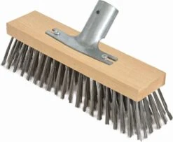 Nespoli Staaldraadborstel,30 Cm Met Metalen Steelhouder