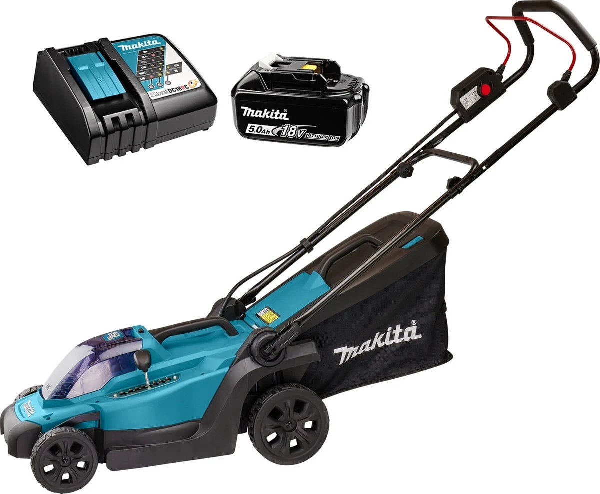 Makita DLM330RT LXT 18 V Accu Grasmaaier | 33 Cm | 5.0 Ah Accu + Snellader | In Doos 3 Makita DLM330RT LXT 18 V Accu Grasmaaier | 33 Cm | 5.0 Ah Accu + Snellader | In Doos